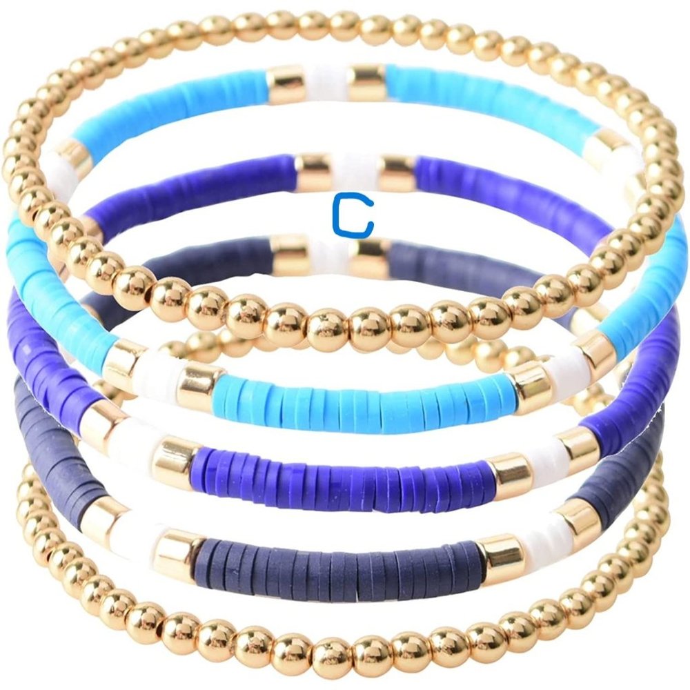 New Surfer Heishi Clay Bead Bracelets for Women Bohemian Stackable Evil …